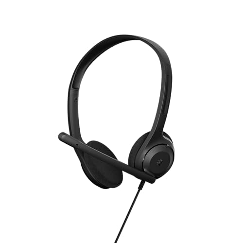 EPOS C1 Professionelles Business-Headset mit USB-A-Schnittstelle, Überlegenes Rauschunterdrückendes Mikrofon, Chrome-Zertifizierung - Bequeme Passform, Langlebigkeit, Connect Integration, Gott, Black Bild 1