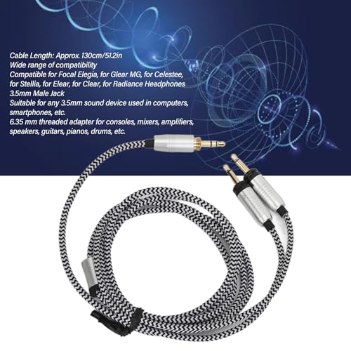 Ersatz-Kopfhörerkabel für Focal Elegia für Glear MG für Celestee für Stellia für Elear für Clear für Radiance, HiFi-Sound, 3,5-mm-Aux-Kabel, Headset-Zubehör Bild 3