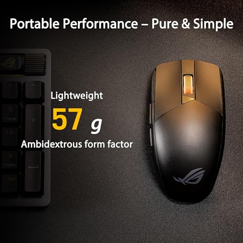 ASUS ROG Strix Impact III Wireless Gaming-Maus schwarz (optischer Sensor ROG AimPoint, ROG SpeedNova Wireless, Bluetooth, Lange Akkulaufzeit, ROG Omni Receiver: Tastatur und Maus über einen Dongle) Bild 2