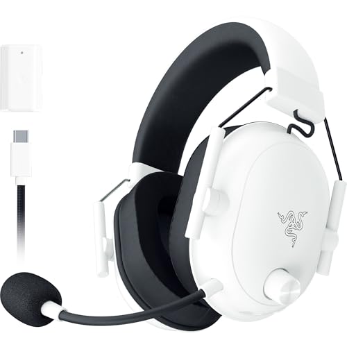 Razer BlackShark V2 Hyperspeed für PC - Kabelloses E-Sport Gaming-Headset Ultra leicht mit 280g (Super-Breitband-Mikrofon, Triforce Titanium 50mm Treiber, Schallisolierender Schaumstoff) Weiß Bild 1