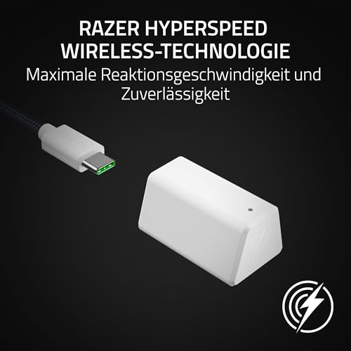 Razer BlackShark V2 Hyperspeed für PC - Kabelloses E-Sport Gaming-Headset Ultra leicht mit 280g (Super-Breitband-Mikrofon, Triforce Titanium 50mm Treiber, Schallisolierender Schaumstoff) Weiß Bild 5