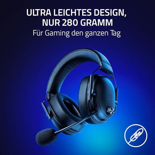 Razer BlackShark V2 Hyperspeed für PC - Kabelloses E-Sport Gaming-Headset Ultra leicht mit 280g (Super-Breitband-Mikrofon, Triforce Titanium 50mm Treiber, Schallisolierender Schaumstoff) Weiß Bild 6