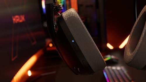 KRUX Clapz Wireless Black, Leichte kabellose Gaming Kopfhörer, abnehmbares Mikrofon, 2,4 GHz, BT, USB Typ C, Gewicht 175 g, Verstellbarer Kopfbügel Bild 3