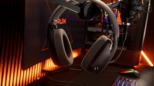 KRUX Clapz Wireless Black, Leichte kabellose Gaming Kopfhörer, abnehmbares Mikrofon, 2,4 GHz, BT, USB Typ C, Gewicht 175 g, Verstellbarer Kopfbügel Bild 4