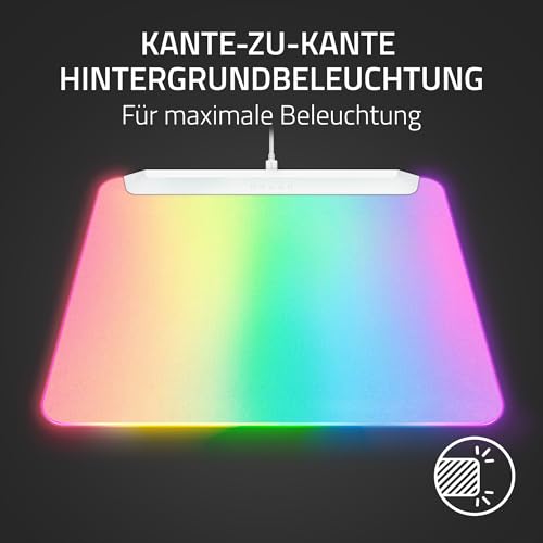 Razer Firefly V2 Pro - RGB-hintergrundbeleuchtete Gaming-Mausmatte - integrierter USB-Anschluss (15-Zonen-LED-Beleuchtung, mikrogeätzte Oberfläche für optimales Tracking, USB-C Kabel) Weiß Bild 3
