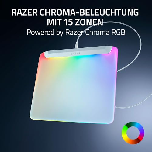 Razer Firefly V2 Pro - RGB-hintergrundbeleuchtete Gaming-Mausmatte - integrierter USB-Anschluss (15-Zonen-LED-Beleuchtung, mikrogeätzte Oberfläche für optimales Tracking, USB-C Kabel) Weiß Bild 4