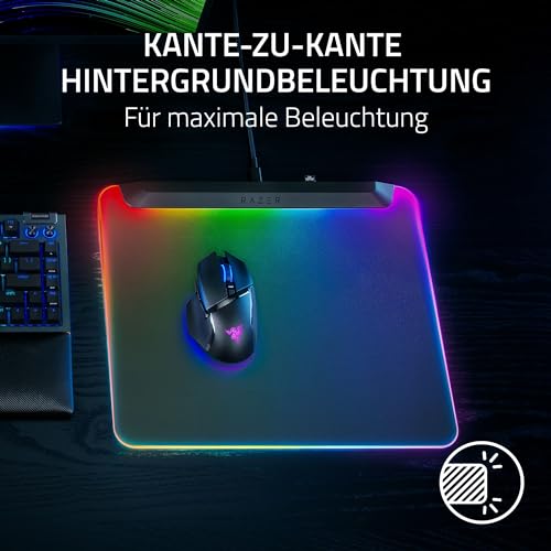 Razer Firefly V2 Pro - RGB-hintergrundbeleuchtete Gaming-Mausmatte - integrierter USB-Anschluss (15-Zonen-LED-Beleuchtung, mikrogeätzte Oberfläche für optimales Tracking, USB-C Kabel) Schwarz Bild 5