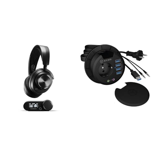 SteelSeries Arctis Nova Pro Wireless - Multi-System Gaming-Headset & Hub 4-Port IcyBox USB 3.0 IB-Hub1430 Tisch-Hub extern Retail Bild 1