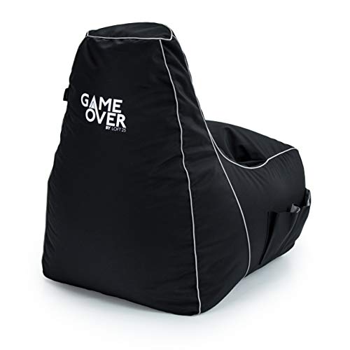 Game Over Video Spiele sitzsack - sitzsack Erwachsene, Indoor Outdoor Bean Bag, sitzsack Sessel für Gaming Room, Headset Halter & Seitentaschen für Controller,Gaming Sessel (Kosmischer Rauch) Bild 1