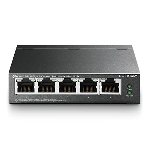 JBL Quantum 910 Over-Ear Gaming Kopfhörer – Wireless 2 & TP-Link TL-SG1005P PoE Switch 5-Port Gigabit LAN Switch mit 4 PoE+ Ports (65 Watt Bild 5