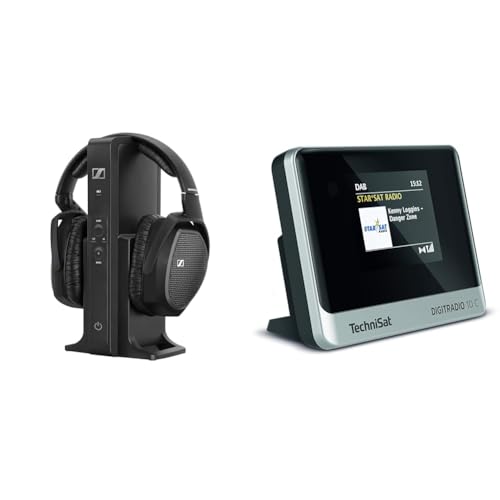 Sennheiser RS 175 Digitaler drahtloser Over-Ear-Kopfhörer -Bassverstärkung und Surround-Sound für Heim- und TV-Entertainment-Systeme & TechniSat DIGITRADIO 10 C DAB+ Digitalradio Adapter Farb-Display Bild 1