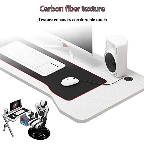 KANBUN Professioneller Gaming-Computertisch, ergonomisch stabil und komfortabel, multifunktionaler Schreibtisch, praktischer Headset-Haken, Desktop-Computertisch, weiß, 100 x 60 x 75 cm Bild 7