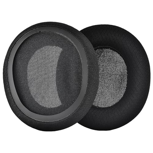 Ersatz Ohrpolster für SteelSeries Arctis 1/3 / 5/7 / 9 / Pro & Prime Wireless Gaming Kopfhörer usw. von MMOBIEL - Mesh Gewebe Kopfhörer Ohrpolster – Schwarz Bild 2