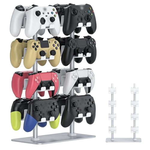Controller Halter für 16 Gaming Controller - Maximale Kapazität Halterung und Kopfhörer Ständer Mit Aluminium Basis für PS5, PS4, Nintendo Switch, Xbox und Alle Headsets Bild 1