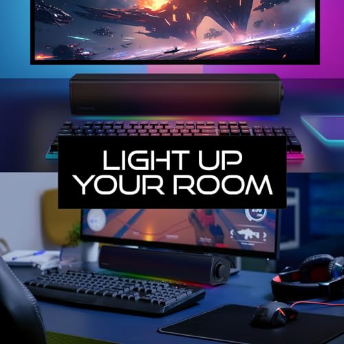 Sound Blaster GS3 Kompakte Gaming-Soundbar mit RGB- und SuperWide-Technologie, Stromversorgung über USB, Bluetooth 5.4, Kopfhörerausgang, für PC und Mac Bild 3