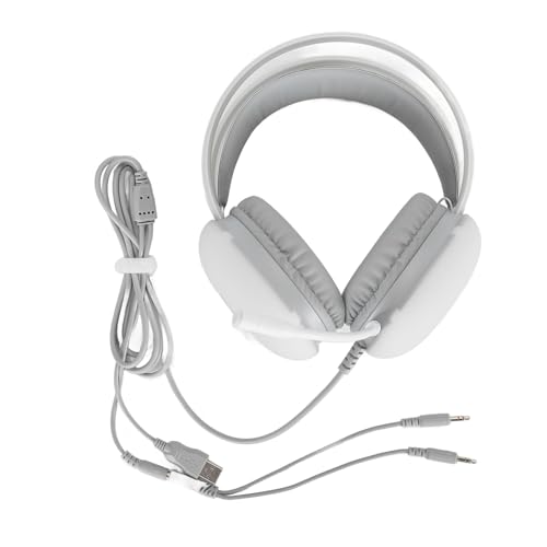 Gaming Headset, Kabelgebundenes RGB Gaming Headset mit Rauschunterdrückungsmikrofon, Ergonomische HiFi Stereo Over Ear Kopfhörer für PS5 für One für Switch für PC Bild 1