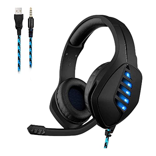 Gaming-Kopfhörer, tiefer Bass, Stereo-Headset, kabelgebundene Hintergrundbeleuchtung, Mikrofon für Gamer, PC, Laptop/378 Bild 1