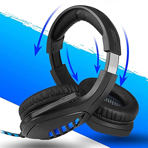 Gaming-Kopfhörer, tiefer Bass, Stereo-Headset, kabelgebundene Hintergrundbeleuchtung, Mikrofon für Gamer, PC, Laptop/378 Bild 3