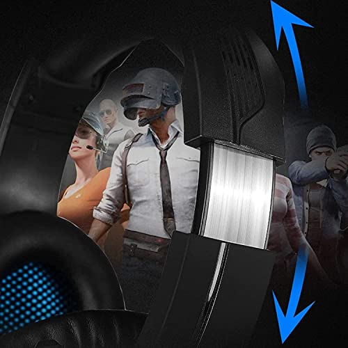 Gaming-Kopfhörer, tiefer Bass, Stereo-Headset, kabelgebundene Hintergrundbeleuchtung, Mikrofon für Gamer, PC, Laptop/378 Bild 7