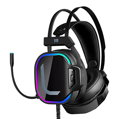 Kabelgebundenes Gaming-Headset, Computer-Kopfhörer mit Mikrofon/Mikrofon, Geräuschunterdrückung, Headset mit Geräuschunterdrückung, kompatibel mit PC, Schwarz / 373 Bild 1