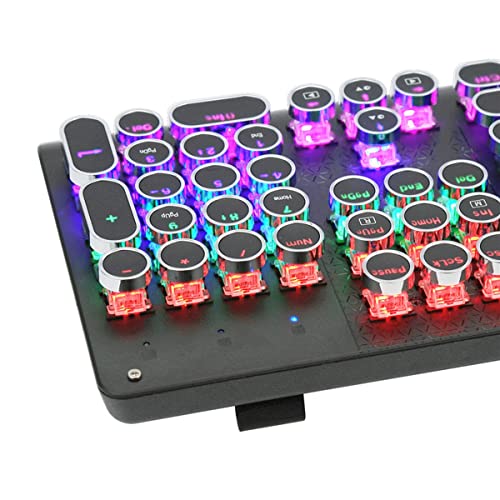 Gaming-Tastatur und -Maus, kabelgebunden, mechanische Gaming-Tastatur, 104 Tasten, Anti-Ghosting-LED-Hintergrundbeleuchtung für Gamer, Laptop, Computer/369 Bild 3