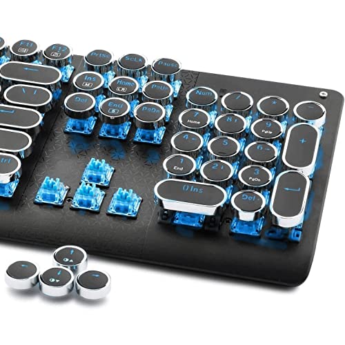 Gaming-Tastatur und -Maus, kabelgebunden, mechanische Gaming-Tastatur, 104 Tasten, Anti-Ghosting-LED-Hintergrundbeleuchtung für Gamer, Laptop, Computer/369 Bild 4