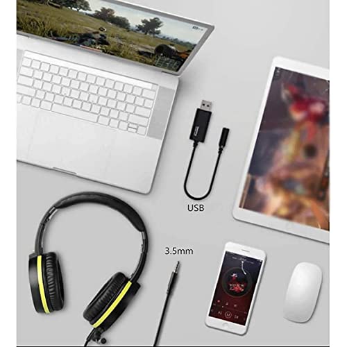 Gaming-Headset mit Mikrofon, 7.1 Surround-Sound, Gaming-Headset, abnehmbares Mikrofon mit Geräuschunterdrückung, faltbar, 40 mm Sound-Einheit, 4D-Surround-Sound/372 Bild 6