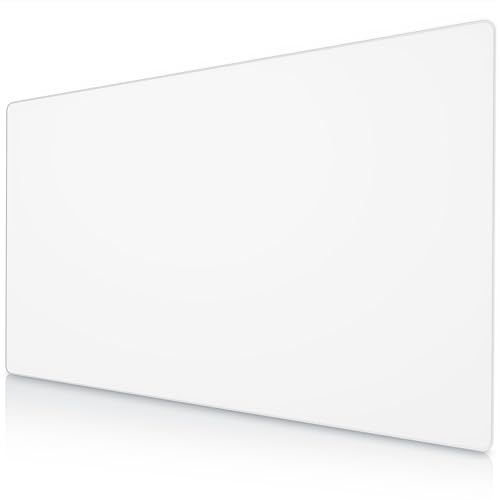 Titanwolf - XXXL Übergröße Mauspad 1500x800mm - Gaming Mousepad Groß - 150x80 cm Tischunterlage Large Size - verbessert Präzision und Geschwindigkeit XXXL - für Logitech Maus und Tastatur - Weiss Bild 1