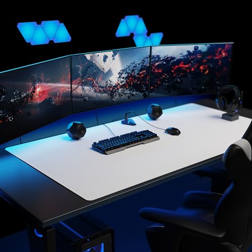 Titanwolf - XXXL Übergröße Mauspad 1500x800mm - Gaming Mousepad Groß - 150x80 cm Tischunterlage Large Size - verbessert Präzision und Geschwindigkeit XXXL - für Logitech Maus und Tastatur - Weiss Bild 5