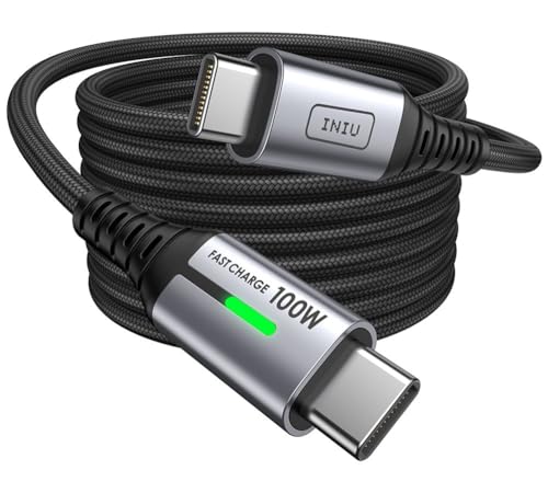 JBL Quantum 910 Over-Ear Gaming Kopfhörer – Wireless 2,4 GHz & INIU USB C Kabel, 100W [2m] PD3.0 Schnellladekabel USB C auf USB C Bild 5