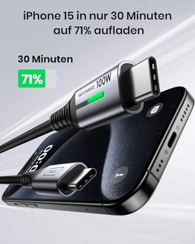 JBL Quantum 910 Over-Ear Gaming Kopfhörer – Wireless 2,4 GHz & INIU USB C Kabel, 100W [2m] PD3.0 Schnellladekabel USB C auf USB C Bild 6