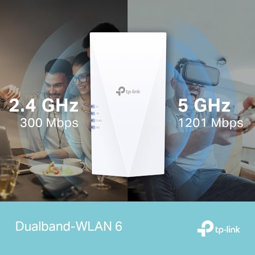 JBL Quantum 350 Over-Ear Gaming Headset – Wireless 2.4 GHz und USB-C-Anschluss & TP-Link RE500X WiFi 6 WLAN Verstärker Repeater AX1500 Bild 6
