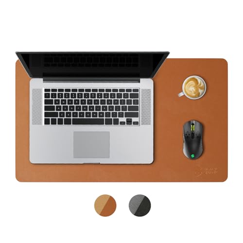 Black Shark rutschfeste Schreibtischunterlage, Gaming-Mauspad (600 x350 x 3mm), leicht zu reinigendes Laptop-Tastatur-Mauspad, Schreibunterlage - Manta P8 Braun Bild 1