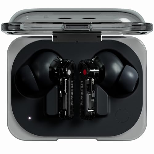 Nothing Ear (a) kopfhörer kabellos Bluetooth mit ANC, Bass-Enhance-Algorithmus und bis zu 42,5 Stunden Wiedergabezeit - Schwarz Bild 1