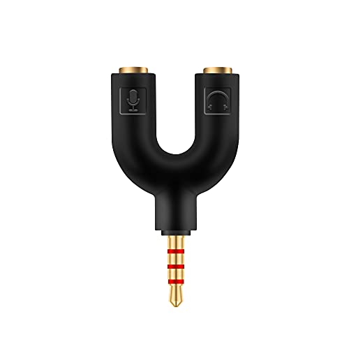 2-in-1 3.5mm Kopfhörer Splitter Adapter (Mikrofon Audio) Weiblich zu Männlich zu Weiblich Stereo Jack Y Kabel Kompatibel für PS4, PS5, Nintendo Switch, Telefon, Laptop(3 im 1-Pack) Bild 3