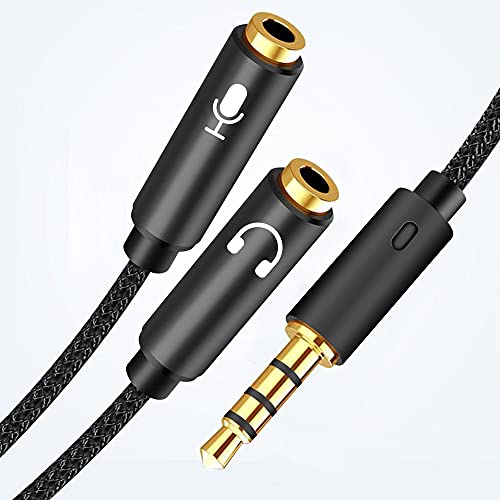 2-in-1 3.5mm Kopfhörer Splitter Adapter (Mikrofon Audio) Weiblich zu Männlich zu Weiblich Stereo Jack Y Kabel Kompatibel für PS4, PS5, Nintendo Switch, Telefon, Laptop(3 im 1-Pack) Bild 5