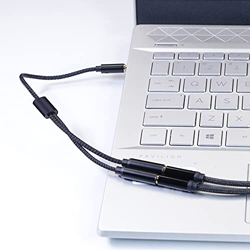 2-in-1 3.5mm Kopfhörer Splitter Adapter (Mikrofon Audio) Weiblich zu Männlich zu Weiblich Stereo Jack Y Kabel Kompatibel für PS4, PS5, Nintendo Switch, Telefon, Laptop(3 im 1-Pack) Bild 6