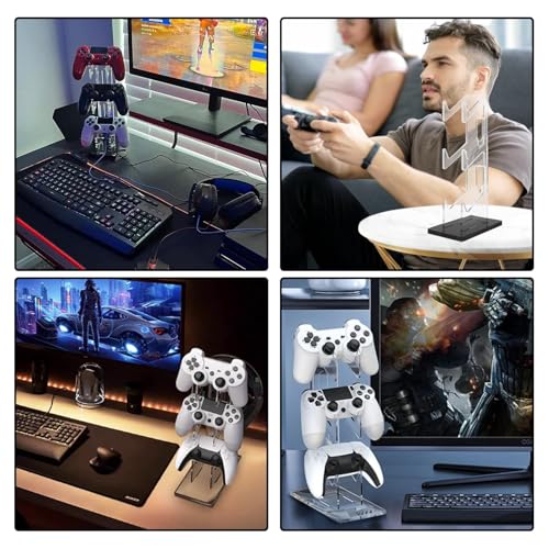 NIYATA Controller Halter 3 Ebenen für Xbox Series, PS5, PS4, PS4,Gaming Headset Halterung,Acryl Kopfhörer Ständer Controller Halterung (3 Schichten) Bild 7