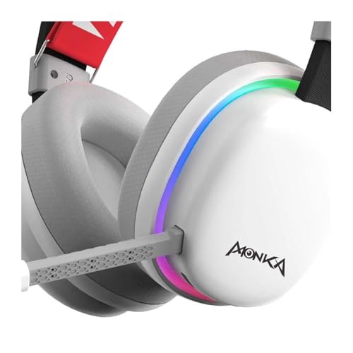MARVO Gaming Headset | Monka HG9069W | TRI-MODE RGB, 50-mm-Treiber, Bluetooth 5.2, USB/3,5 mm, weiß, HG9069W Bild 3