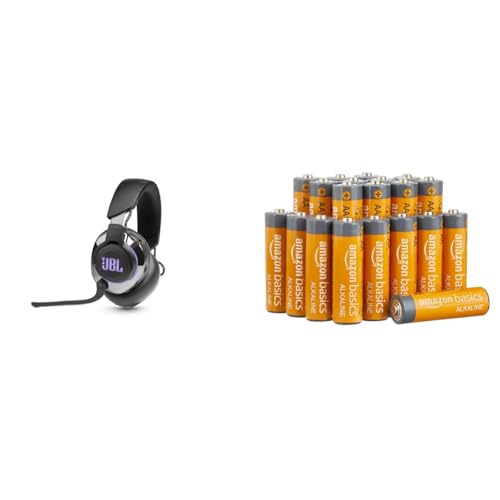 JBL Quantum 810 Over-Ear Gaming Kopfhörer – Wireless Bluetooth Headset & Amazon Basics AA-Alkalisch-Batterien, leistungsstark, 1,5 V, 20er-Pack (Aussehen kann variieren) Bild 1