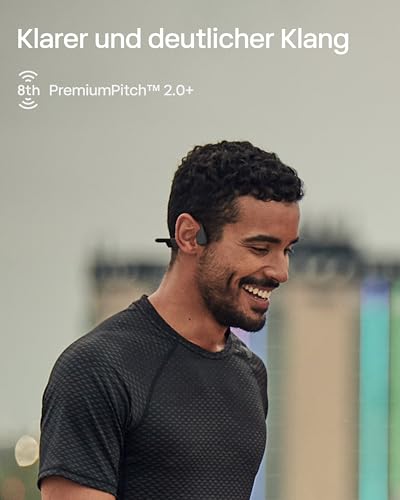 SHOKZ OpenRun Knochenschall Kopfhörer, Open-Ear Sport Bluetooth Kopfhörer mit Noise-Cancelling Mikrofon, IP67 wasserdichte kabellose Ohrhörer zum Laufen, 8 Std Spielzeit, USB-C, mit Sport-Stirnband Bild 6