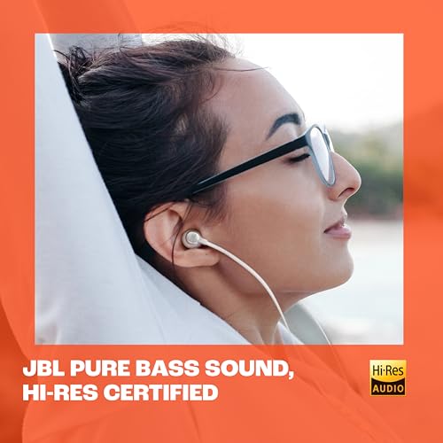 JBL Tune 305 C Kopfhörer – Kabelgebundene In-Ear-Kopfhörer mit JBL Pure Bass Sound, Mikrofon und USB-C-Anschluss – Weiß Bild 5