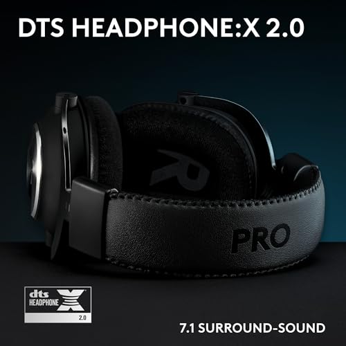 Logitech G Pro X SE kabelgebundenes Gaming-Headset mit Mikrofon: Abnehmbares Mikrofon, DTS Headphone 7.1, für PC, Xbox One, Xbox Series X|S, PS5, PS4, inkl. USB-DAC – Schwarz Bild 3