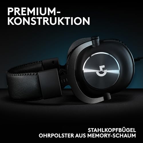 Logitech G Pro X SE kabelgebundenes Gaming-Headset mit Mikrofon: Abnehmbares Mikrofon, DTS Headphone 7.1, für PC, Xbox One, Xbox Series X|S, PS5, PS4, inkl. USB-DAC – Schwarz Bild 4