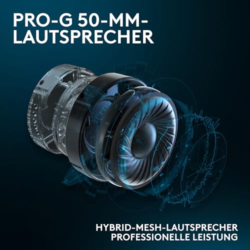 Logitech G Pro X SE kabelgebundenes Gaming-Headset mit Mikrofon: Abnehmbares Mikrofon, DTS Headphone 7.1, für PC, Xbox One, Xbox Series X|S, PS5, PS4, inkl. USB-DAC – Schwarz Bild 5