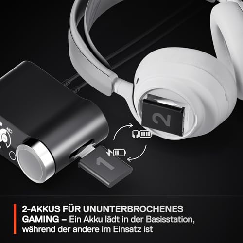 SteelSeries Arctis Nova Pro Wireless - Multi-System Gaming Headset (PC, PS5, Switch + Bluetooth) - Hi-Fi-Treiber - Infinity Power System mit 2 Akkus - Active Noise Cancellation - ClearCast Gen2 Mikro Bild 5