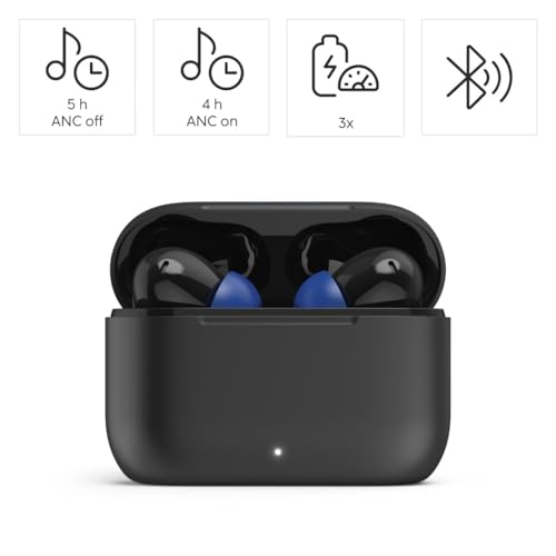 Hama Bluetooth Kopfhörer (kabellos, TWS-Kopfhörer, Active Noise Cancelling, Earbuds mit Ladestation, ENC, In-Ears, USB-C Schnellladen, Bluetooth-Headset, App-/Sprachsteuerung, Touch Control) schwarz Bild 4
