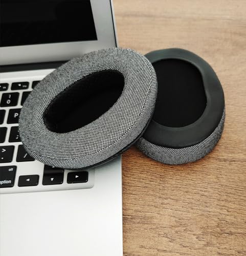 Ersatz Ohrpolster Kissen Kompatibel mit HyperX Cloud 1/2/3/Pro/Core/Alpha/Alpha S/Flight/Stinger/Mix/CloudX/CloudX Chat Kopfhörer Headset Ohrpolster mit atmungsaktivem Stoff. Bild 6