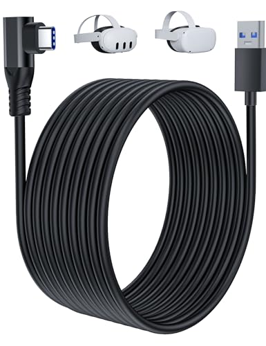 5M Link Kabel,für Samsung Galaxy VR/Meta/Oculus Quest3/Quest2/Pro PICO 4 PC Steam VR,High Speed PC Datenübertragung Virtual Reality Headset Kabel,USB 3.0 zu USB C Kabel für VR Headset und Gaming PC Bild 1