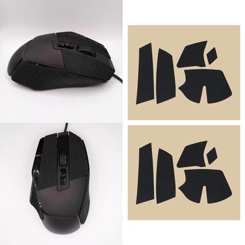 2 Set schwarze Gaming-Maus-Aufkleber, Maus, schwarz, Anti-Rutsch-Klebeband, Mausgriffe, widerstandsfähige Pads, kompatibel mit Logitech G502 X Wired G502 X Wireless Gaming-Maus Bild 4